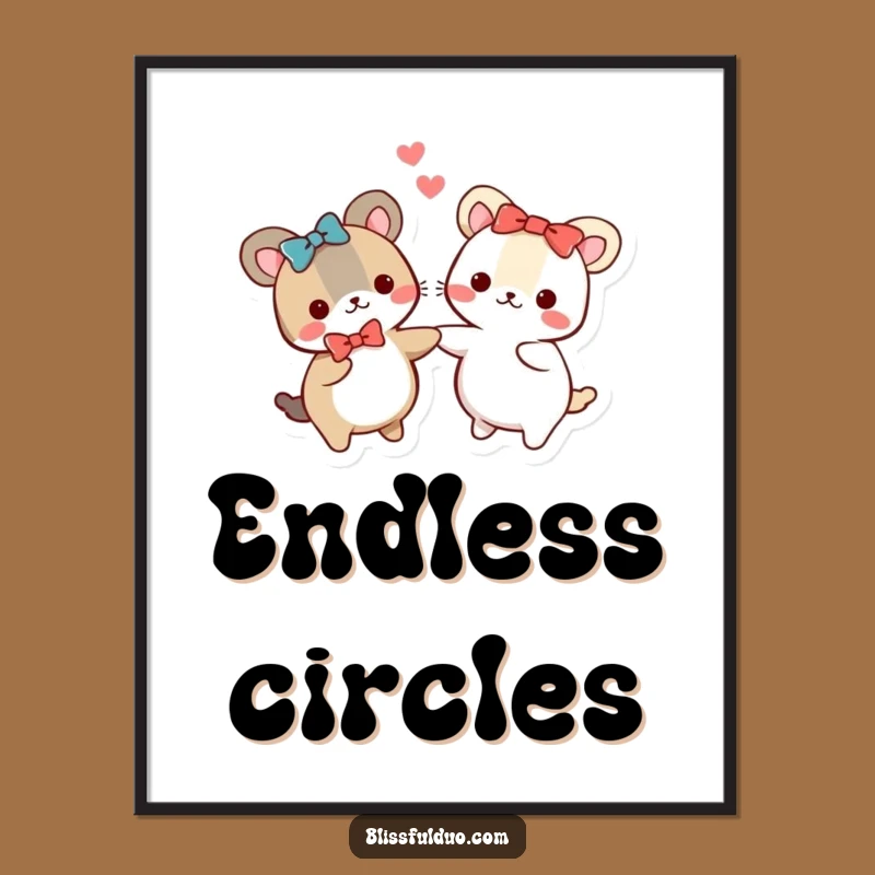 Funny Spinning Animal Digital Art a Joyful and Funny Gift