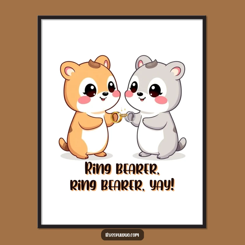 Funny Free Printable Wall Art: Ring Exchange Animals, Quirky Downloadable Decor