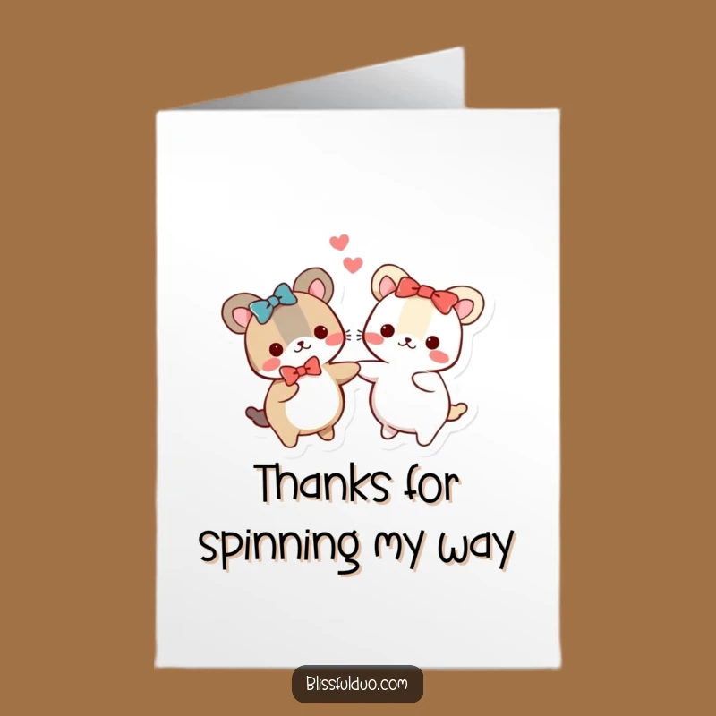 Free Printable Thank You Card Funny: Cute Spinning Animals, Thoughtful Downloadable Gift